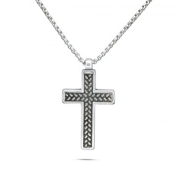 petsios Steel cross necklace