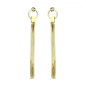 petsios Gold plated steel earrings