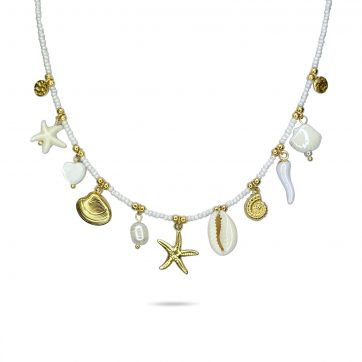 petsios Κολιέ ατσάλι με κρεμαστά στοιχεία