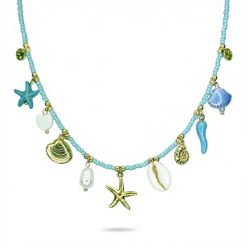 petsios Κολιέ ατσάλι με κρεμαστά στοιχεία