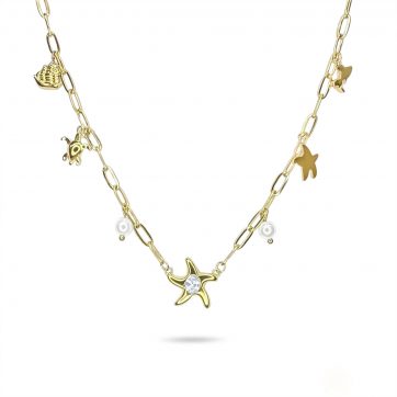 petsios Double gold plated steel necklace 
