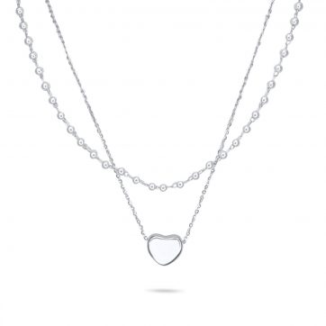 petsios Διπλό κολιέ ατσάλι 