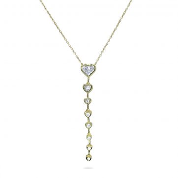 petsios Κολιέ επίχρυσο ατσάλι σε στυλ Υ