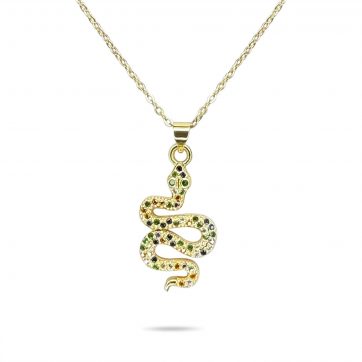 petsios Snake gold plated steel necklace