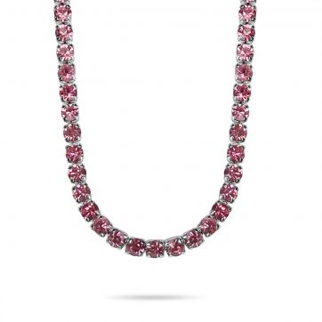 petsios Κολιέ ατσάλι με πέτρες