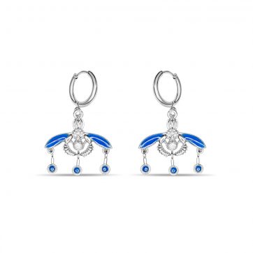 petsios Steel Minoan bee opal earrings