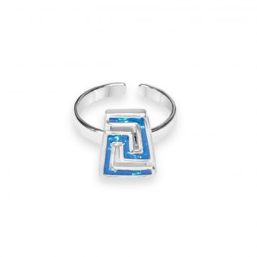 petsios Steel opal ring with meander