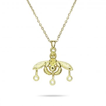 petsios Gold-Tone Stainless Steel Minoan Bee Necklace