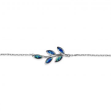 petsios Olive branch bracelet with opal stones