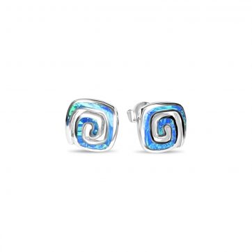 petsios Stud meander opal earrings 