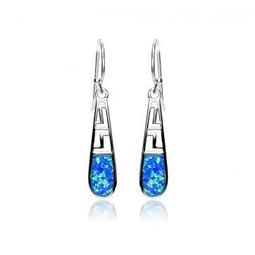 petsios Dangle opal earrings with meander