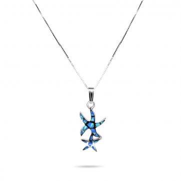 petsios Opal double starfish pendant