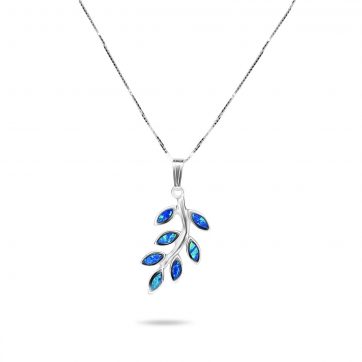 petsios Opal olive branch pendant