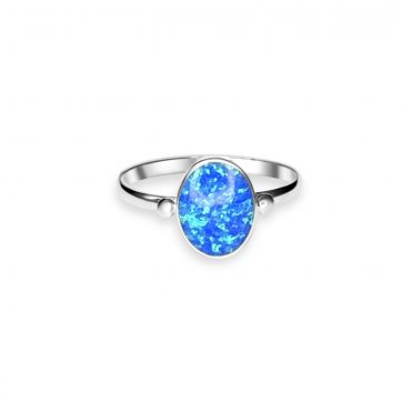 petsios Silver ring with opal stone