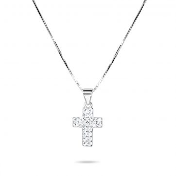 petsios Cross necklace with zircon stones