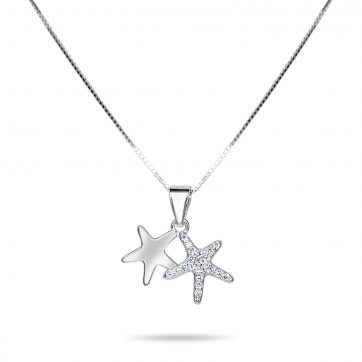 petsios Starfish necklace with zircon stones