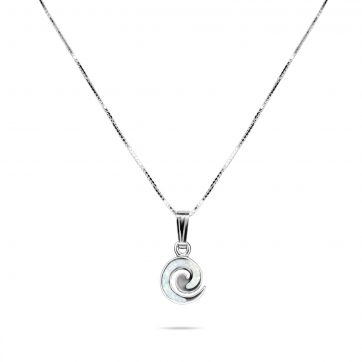 petsios White opal spiral pendant