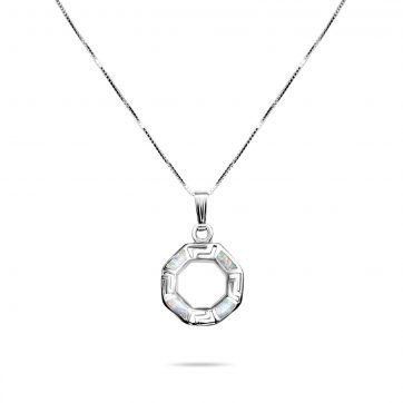 petsios White opal meander pendant