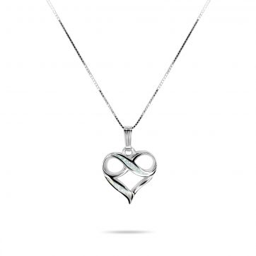 petsios White opal heart pendant