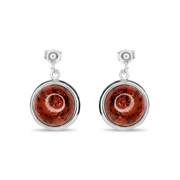 petsios Earrings with amber stones