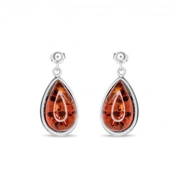 petsios Earrings with amber stones