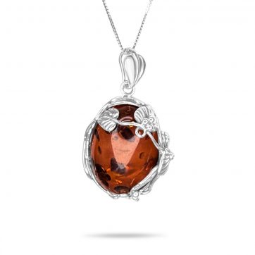 petsios Amber silver necklace
