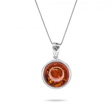 petsios Amber silver necklace