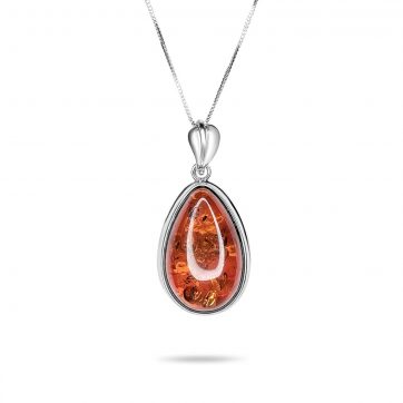 petsios Amber silver necklace