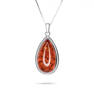 petsios Amber silver necklace