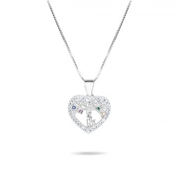 petsios Heart necklace with zircon stones
