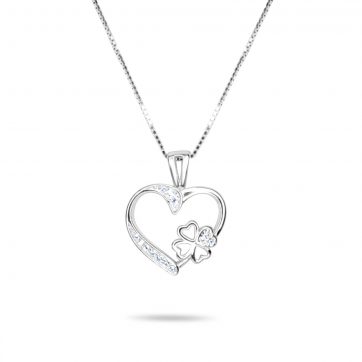 petsios Heart necklace with zircon stones