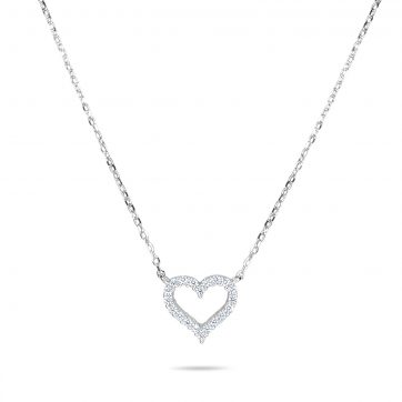 petsios Heart necklace with zircon stones