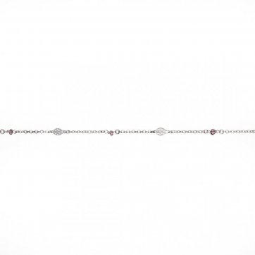 petsios Βραχιόλι με πασχαλίτσες και μώβ χάντρες