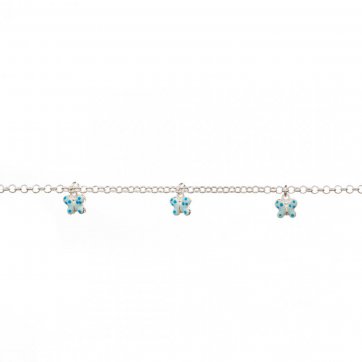 petsios Βραχιόλι με κρεμαστά πεταλούδες με σμάλτο