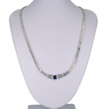 petsios Κολιέ μαίανδρος με πέτρα λάπις λάζουλι