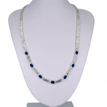 petsios Κολιέ μαίανδρος με πέτρες λάπις λάζουλι