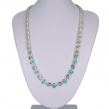 petsios Κολιέ μαίανδρος με πέτρες τιρκουάζ