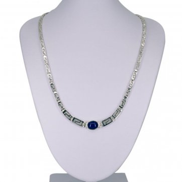 petsios Κολιέ μαίανδρος με πέτρα λάπις λάζουλι