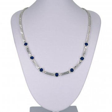 petsios Κολιέ μαίανδρος με πέτρες λάπις λάζουλι