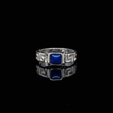 petsios Δαχτυλίδι μαίανδρος με πέτρα λάπις λάζουλι