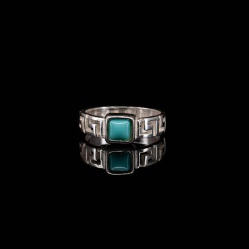 petsios Δαχτυλίδι μαίανδρος με πέτρα τιρκουάζ