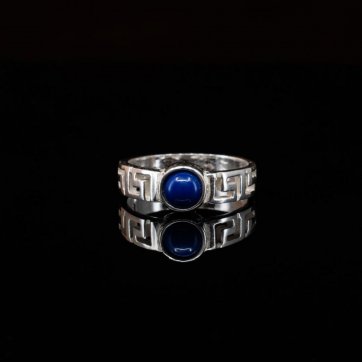 petsios Δαχτυλίδι μαίανδρος με πέτρα λάπις λάζουλι