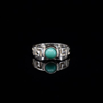 petsios Δαχτυλίδι μαίανδρος με πέτρα τιρκουάζ