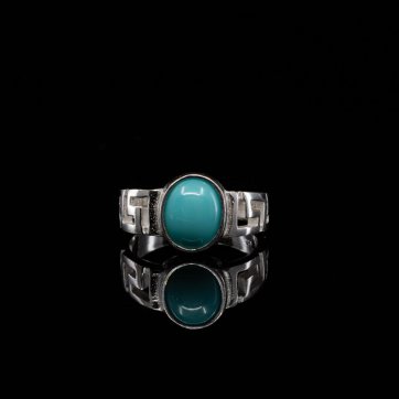 petsios Δαχτυλίδι μαίανδρος με πέτρα τιρκουάζ