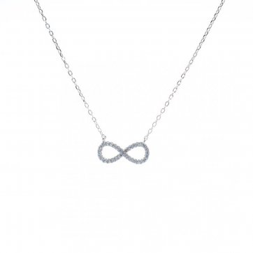 petsios Κολιέ άπειρο με πέτρες ζιργκόν