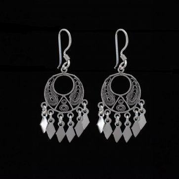 petsios Σκουλαρίκια φιλιγκράν κρεμαστά