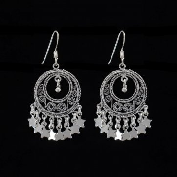 petsios Σκουλαρίκια φιλιγκράν κρεμαστά