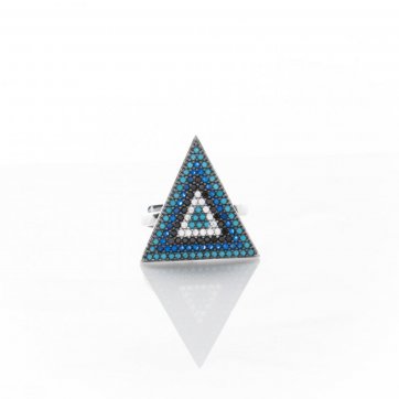 petsios Δαχτυλίδι μάτι με πέτρες ζιργκόν