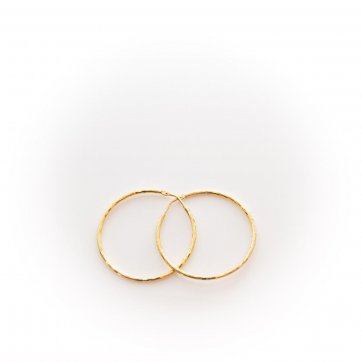 petsios Κρίκοι επίχρυσοι χαρακτοί (37mm)