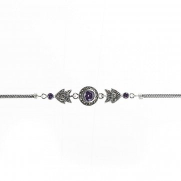 petsios Bracelet with marcasites and amethyst stones
